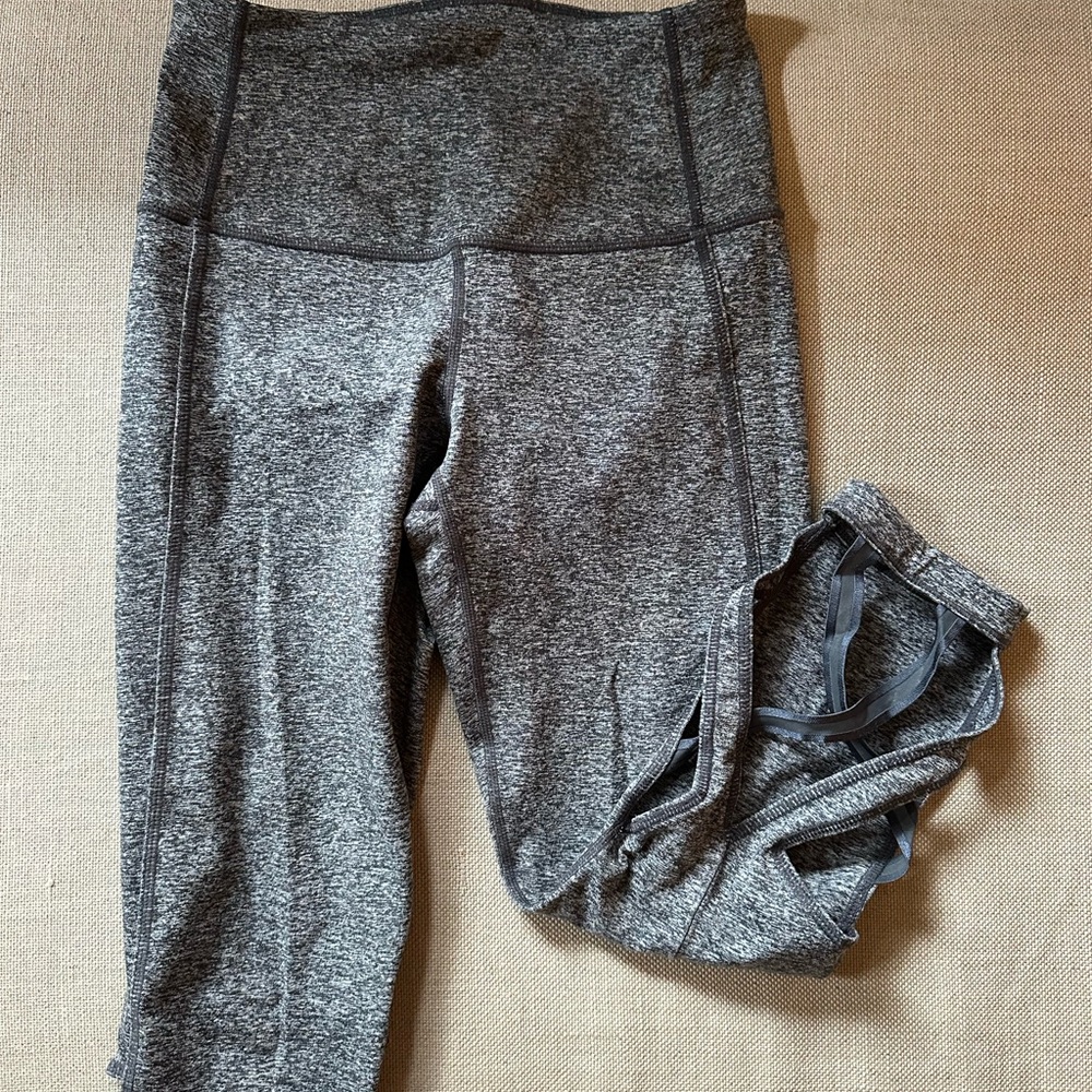 Zella Gray High-Waisted Leggings
